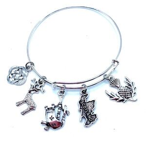 Scotland Charm Bracelet Bangle Scottish